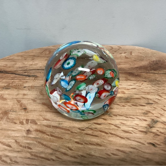 Vintage Millefiori Style Glass Art Paperweight - Excellent Gently Used Condition - Picture 3 of 15